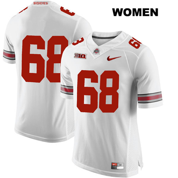 Ohio State Buckeyes Women's Zaid Hamdan #68 White Authentic Nike No Name College NCAA Stitched Football Jersey YH19Z44HO